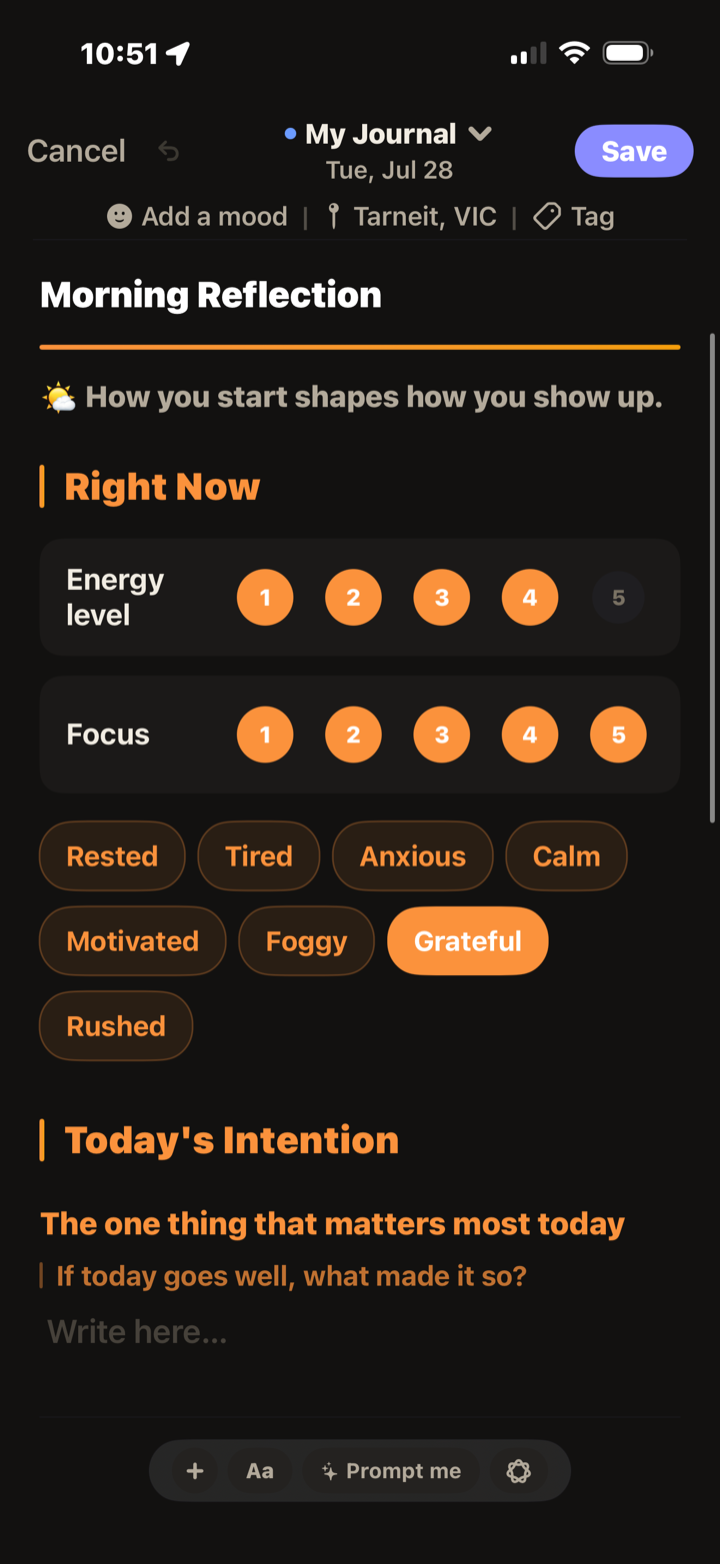 Morning check-in